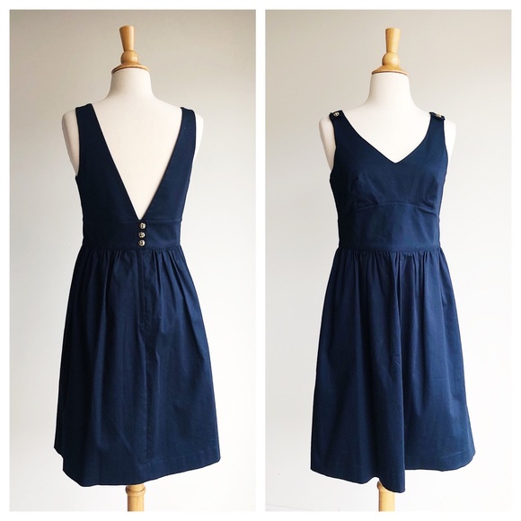 Elizabeth McKay Dresses & Skirts - ELIZABETH MCKAY | Navy Fit and Flare Dress | 6